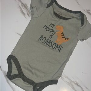 Green Dinosaur Baby Onesie